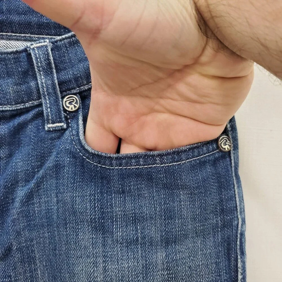 Rock & Republic Kasandra Women's Vintage Blue Rinse Gemstone Bootcut Jeans 27 - Picture 2 of 12